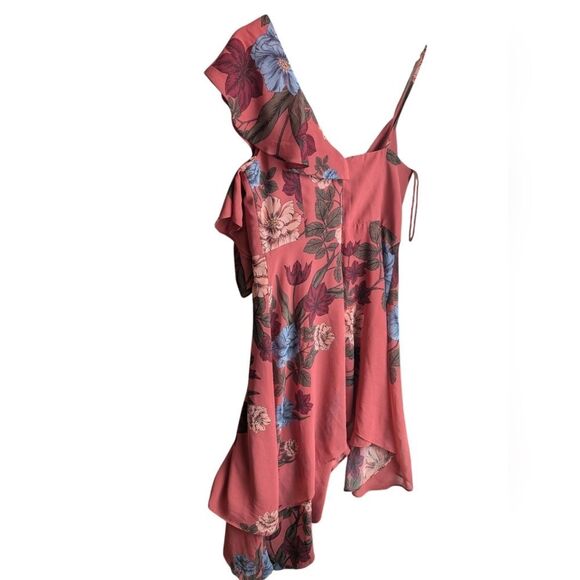 NWT Keepsake Floral Asymmetrical Chiffon Dress L - Picture 13 of 16